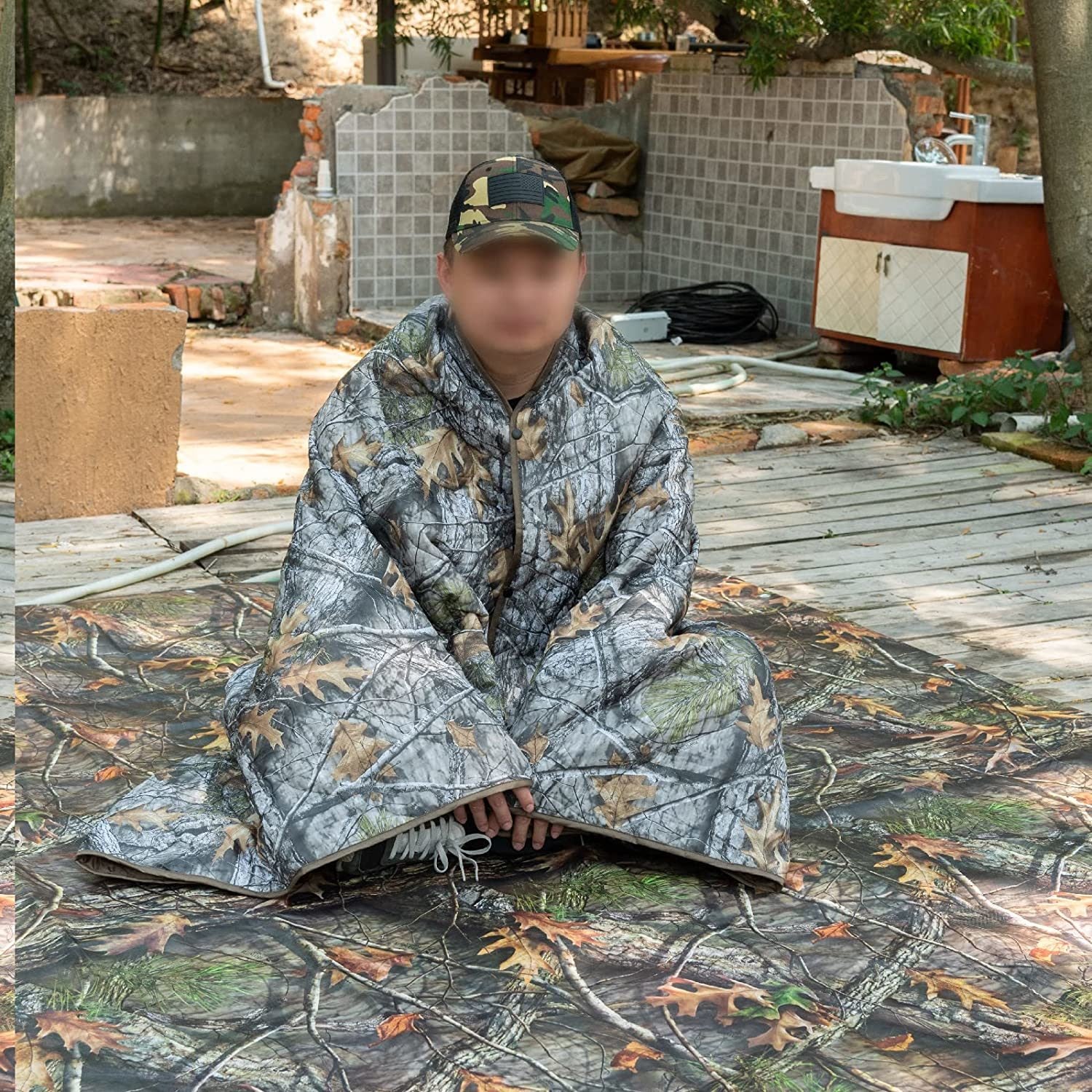 Kylebooker Camo Woobie Blanket Waterproof Poncho Liner for Outdoor Camping; Hiking; Hunting; Survival; Backpacking; Picnicking Doba